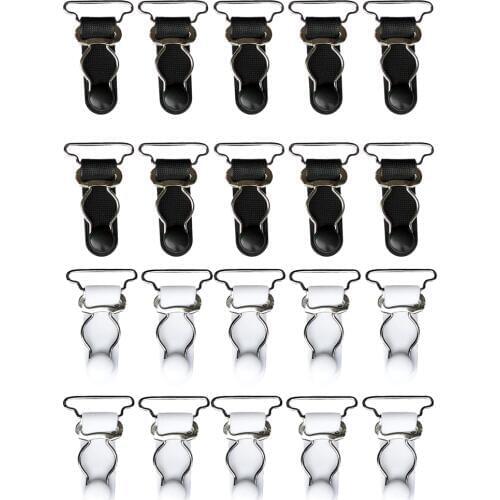 10PCS Womens Leg Garter Straps Thigh High Stockings Suspender Belt Metal Clips Leg Harness Garter Belt Clips Accessories