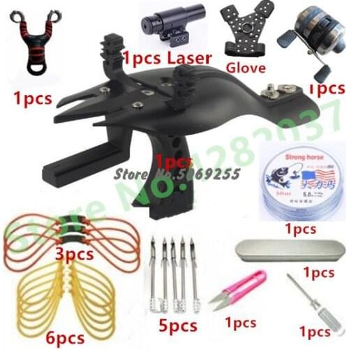 Professional Catapult Fishing Slingshot Powerful Fishing Catapult With Elastic Rubber Band Strong Slingshot Hunting Tool