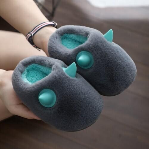 Parents and childrens slippers boys and girls childrens home cotton slippers antiskid boys and girls middle and large children