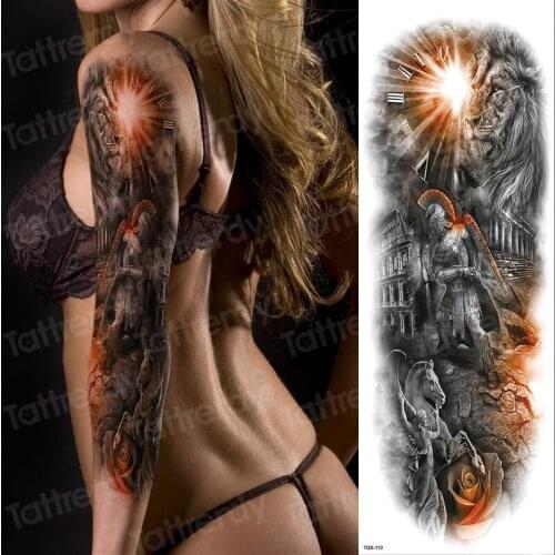 Tattoo sleeve pattern temporary tattoo full arm sleeve sexy women tattoo & body art stickers girls fake tatoo for boys shoulder
