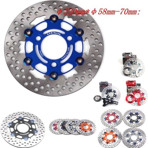 Universal Motorcycle RPM CNC 3 holes Floating disc 220mm*70mm brake disc For Honda Yamaha Rsz Jog Force Scooter Modification