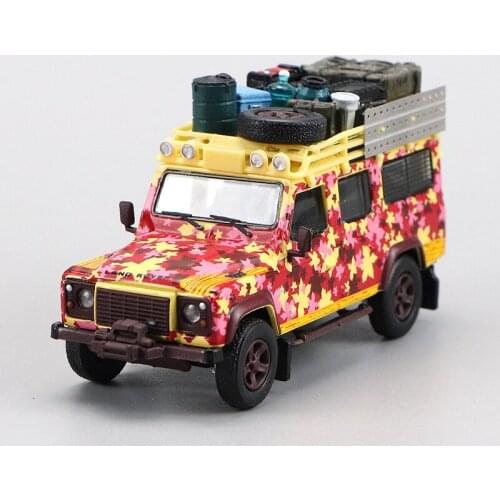1/64 Land Rover Defender 110 Vineyard Maple Leaf Edition Alloy Simulation Car Model Modification Collection Childrens Toys