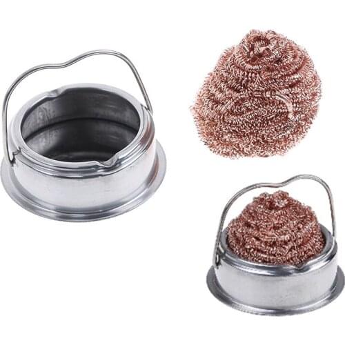 1 Set Wire With Stand Set Welding Solder Iron Tip Cleaner Cleaning Steel