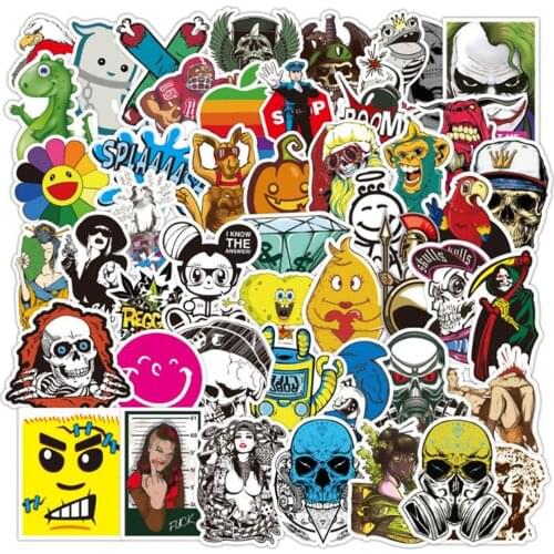 10/30/50PCS Cartoon Horror Character Diary Graffiti Suitcase Computer Skateboard Toy Decoration Waterproof Sticker Wholesale