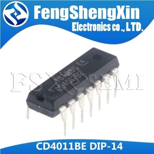 10pcs/lot CD4011BE DIP-14 CD4011 TC4011BP CMOS NAND GATES IC