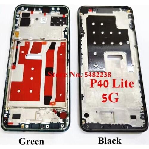 100% Original Middle Frame For Huawei P40 Lite 5G Nova 7SE LCD Screen Front Frame with Power ON/OFF Side buttons Replacement