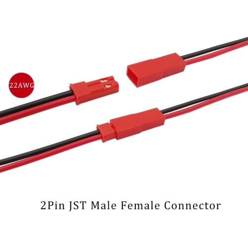 20Pcs JST 22 AWG 2 Pin Connector JST Plug Cable Male/Female Wire Plug Jack JST Connector Cable for LED Lamp Strip RC Toy 10 Pair
