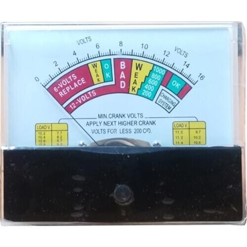 44C2 DC Voltmeter Analog Panel Voltage Meter Mechanical Voltage Meters MINI Crank Volts Meter Voltmeter for battery 12V