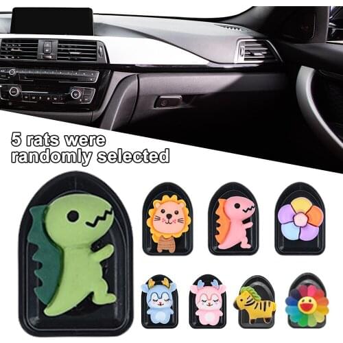 5pcs Cartoon Car Hooks, Headset Key Storage Decoration Strong Adhesive Hook Kit, Sundries Organizer Clips Practical Interior