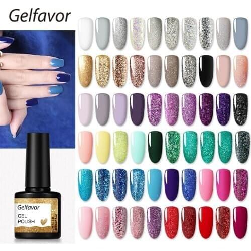 60 Colors Hybrid Varnishes Nail Polish 8 ML Mild Semi Permanent Fashion Gel Polish Girl Shiny Sexy Colorful Nail Decoration Tool