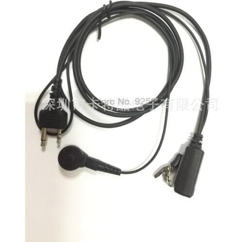 By dhl or ems 50pcs 2Pin Headset Acoustic Air Tube Earpiece Earphone PTT for Midland Portable Radio GXT550/650 GXT1000VP4