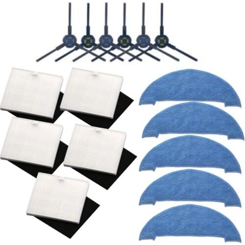 Robot Vacuum Cleaner HEPA Filter Side Brush Mop, for Ilife V8 V8S X750 A7 X800 X785 V80 Vacuum Cleaner Parts Accessories