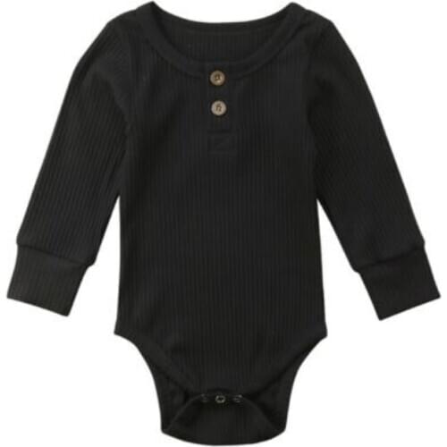 Autumn Winter Warm Knitted Romper For Boys Girls Newborn Baby Boy Girl Long Sleeve Romper Plain Jumpsuit Clothes 0-24M