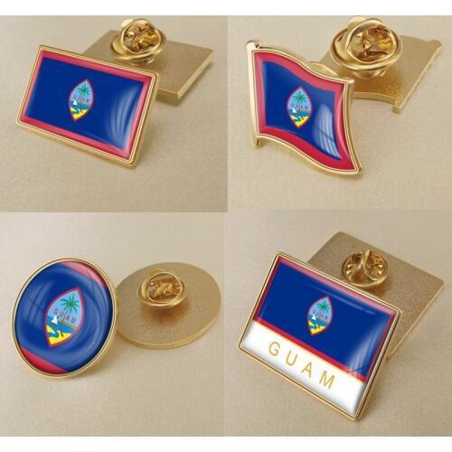 Coat of Arms of Guam/Guamanians Flag National Emblem Brooch/Badges/Lapel Pins