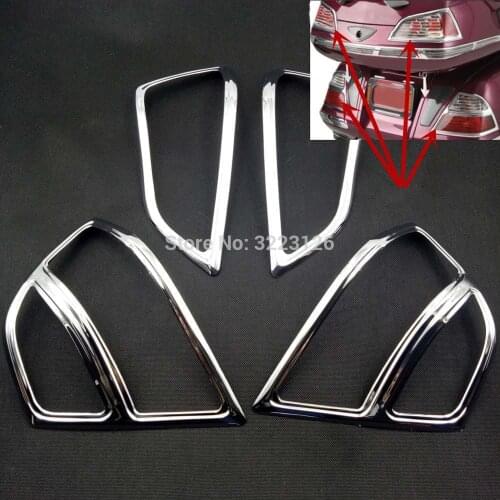 Chrome Decorationy Parts Accessories Fairing Saddlebag Light Accents for Honda Goldwing GL1800 GOLD WING GL 1800 2001-2005
