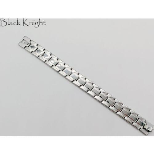 Black Knight Mens classic link chain bracelet stainless steel Silver color chic bracelet bangle fashion accessories BLKN0709