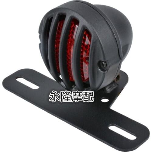 Metal Motorcycle Brake Lights Motorbike Stop Signal Universal for Harley Softail Sportster Cafe Racer MotoTail Light Black