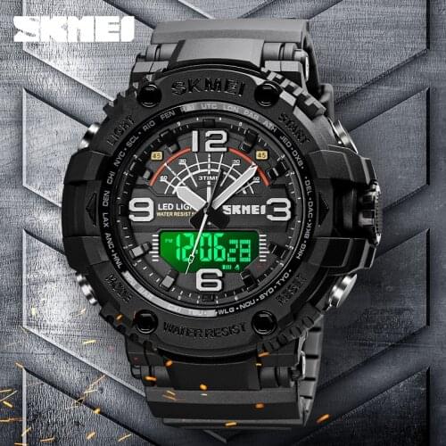 Fashion Military Outdoor Sport Watch Men 50M Waterproof Mens Watches Count Down Stopwatch Electronic Watch Top SKMEI Clock Mens