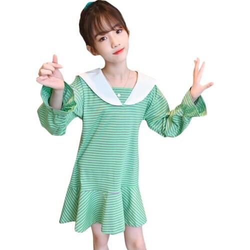 Big Girl Dress Long Sleeve Party Dress For Girls Casual Style Kid Dress Spring Autumn Clothes Girl 6 8 10 12 14