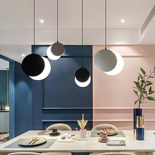 Post-modern Art Restaurant Pendant Lamp Nordic Simple Dining Table Bedside Bed Three Round Bar Cosmos Pendant Lights luminaire