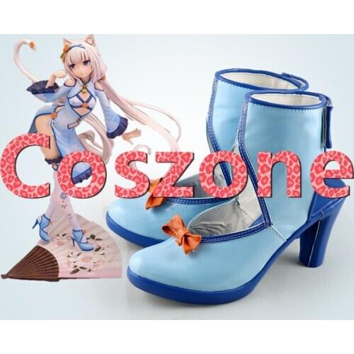 NEKOPARA Vanilla Blue Cosplay Shoes Boots Halloween Carnival Cosplay Costume Accessories