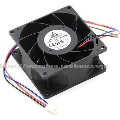 Delta Electronics FFB0812EHE SP14 DC 12V 1.35A 80x80x30mm Server Cooling Fan