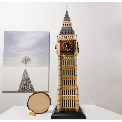 Street View Series Tower Big Ben Building Blcoks 3D Model DIY Mini Diamond Bricks World Architecture Toys For Children Gift