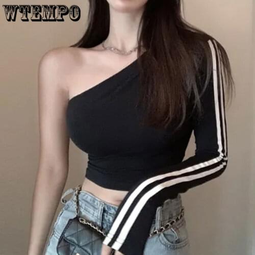 Женские полосатые футболки WTEMPO China At AliExpress