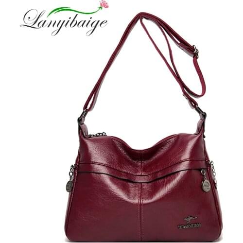 Ladies High Quality PU Leather Shoulder Bag Soft And Elegant Girl Simple Handbag Crossbody Casual Designer Handbag Sac A Main
