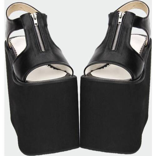 Angelic imprint Gothic Lolita style Women Sandal s New Fashion PU Leather Lolita Platform shoe Size 35-46 8531