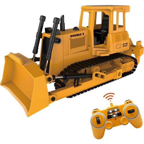 2.4G RC Truck Crawler Bulldozer 1:20 Caterpillar Tractor Crawler Excavator Electric Engineering Car With Light & Sound Car Toys