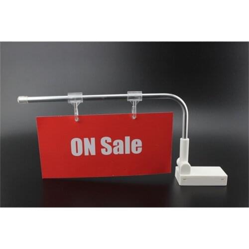 2 pcs Supermarket shelf mount banner holder POP advertising price tag display magnetic category sign poster hanging label holder