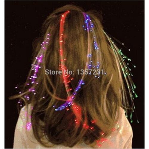 400pcs/lot wholesale party decoration LED aglimmer color changing Flash hair braid