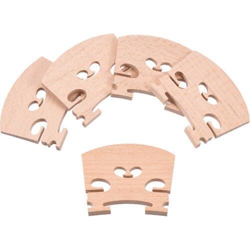 5 Pieces Maple 4/4 Full Size Violin Bridge Qin code Violin accessories