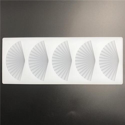 5 Cavity Chocolate Insert Fan Fondant Silicone White Cake Mold Chocolate Baking Decorating Tools #33