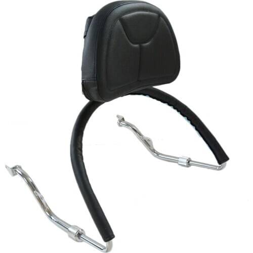 Motorcycle Accessories Adjustable Black leather Driver Rider seat Backrest Kit Custom Made For Honda Goldwing GL1800 2001-2017