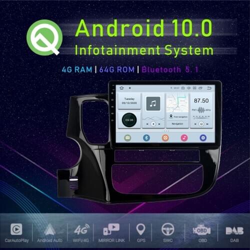 JSTMAX 10.2" Android 10.0 Car GPS Player For Mitsubishi Outlander 2013 2014 2015 2016 2017 2018 2019 Multimedia Radio Player