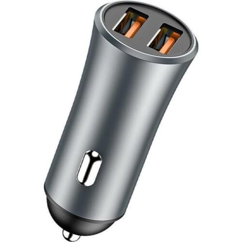 Car Charger Mini Quick Charge 2.4A Dual USB Auto Charger Adapter Cigarettes Lighter Car Mobile Phone Charger
