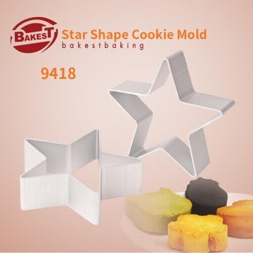 BAKEST 10pcs/lot Large Size Star Shape Cookie Mold Aluminum Alloy Biscuit Cutter