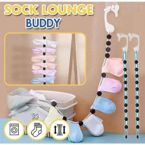 Home Socks Hanging Rope Creative Multi-function Washing Clothes Basket Net 6 Color Multifunctional Artifact Clothesline