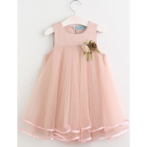 HANQIYAHULI Baby Girls Dress 2019 Brand Princess Dress Sleeveless Embroidered Floral For Girls Clothes Party Dress 2-7Y Clothes