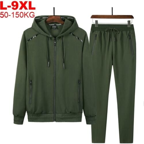 2 Pieces Suits Hoodies Jogger Men Winter Sportwear Sets Hooded Jackets Pants Hip Hop Sports Tracksuit Mens Clothing Oversize