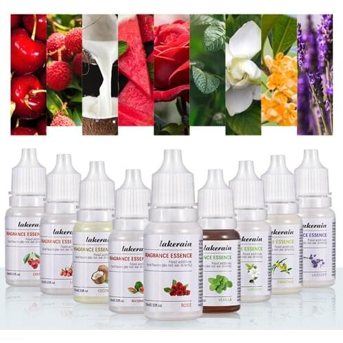 Hot 10ml Pure Fruit Fragrance Oil Diffuser Essential Oils Strawberry Flavoring Oil for Lipgloss DIY Soap Making Lipgloss Essence
