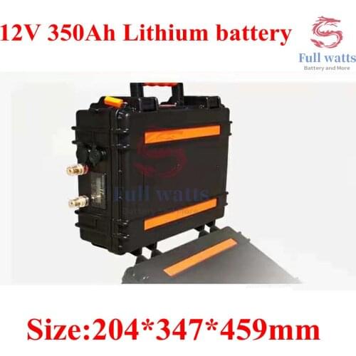 High Power 12V 350Ah Lithium Ion Battery with BMS for Caravans RV Golf Trolley Power Supply Solar Energy Storage+20A Charger