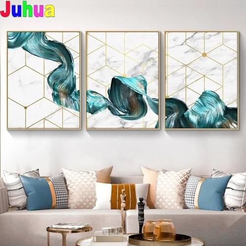 3 Piece set Diy Diamond Painting Modern Abstract Wall Art Full square/Round Drill landscape diamond Embroidery nordic pictures