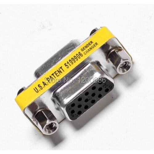 Female to Female SVGA VGA DB15 15 Pin Female Gender adapter