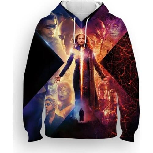 Casual Fashion Women Sweatshirt 3D Print Hero Movie X-Men Fashion Male Hoodies Spring Autumn Boy Girl Chindren Pullover