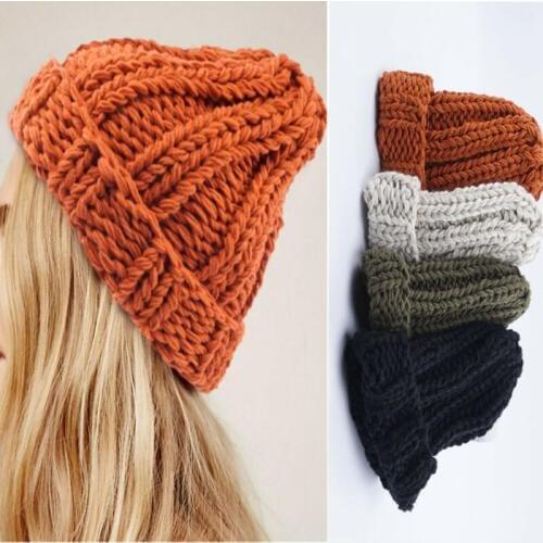 Winter Women Hat 2019 New Autumn Faux Fur Female Warm Cap Knitted Beanie Girl Hats Woman Bonnet Femme Chunky Thick Stretchy Hats