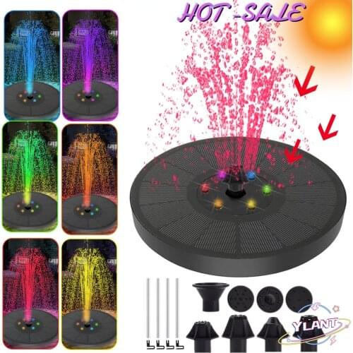 Minibomba de fuente de agua alimentada por energia Solar luces de Panel Solar de jardin cascada flotante decoracion aire libre