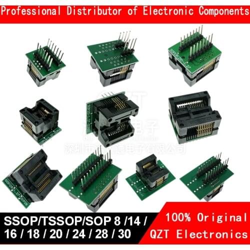 SOP8 Burn-in Socket 14/16/18/20/24/28 to DIP Wide and Narrow Body Chip Adapter IC Conversion Test Seat